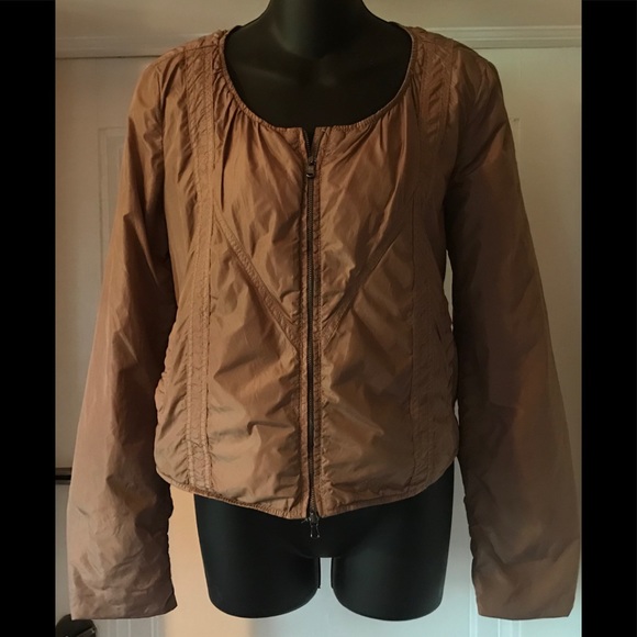 Diesel Jacket Light Nylon Tan Brown Windbreaker Sm - Picture 7 of 8